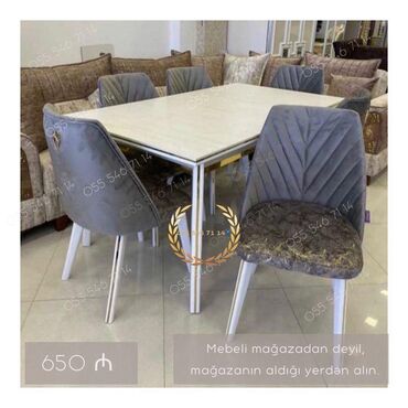 Masalar: Qonaq otağı üçün, Yeni, 6 stul