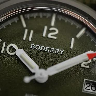 Ručni satovi: AKCIJA - Boderry Landmaster A14T - 38mm - Zelena - Titanium — 4