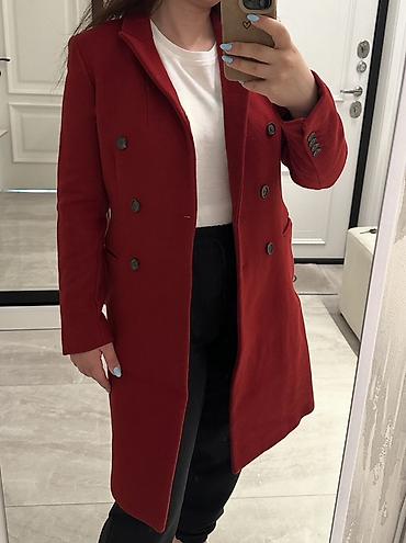 rus qizili eyari: Palto, Zara, XS, rəng - Qırmızı — 4