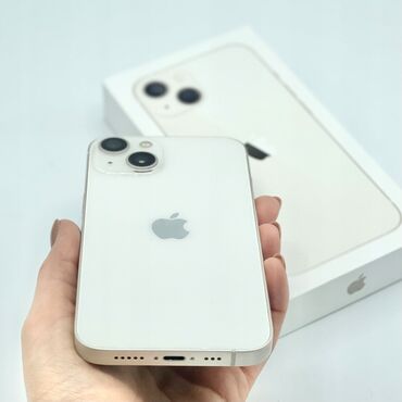 Apple iPhone: IPhone 13, Б/у, 128 ГБ, Белый, Чехол, Коробка, 89 %