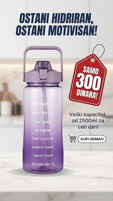 sredstvo za ciscenje mermera limes: Motivaciona flaša za vodu – 2500 ml - Veliki kapacitet od 2500 ml za — 1