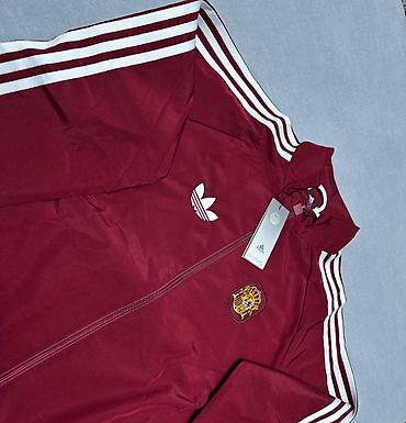 футбольные одежды: Спортивная куртка adidas Originals x Spain - Цвет: бордовый (винный) — 3