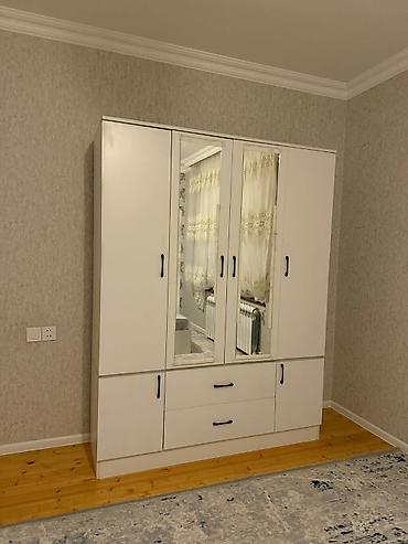 bez dolab: Yeni, 5 qapı, Güzgülü, Ağ, Taxta, Açılan, Düz dolab — 1