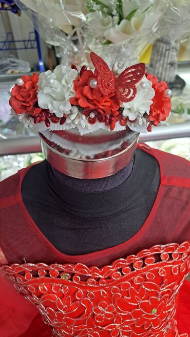 Платья: Детское платье, цвет - Красный, Новый — 3