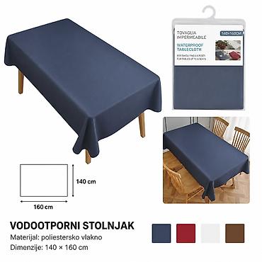 KMT Jednobojni vodootporni stolnjak sa čipkastim rubom 3210099 -