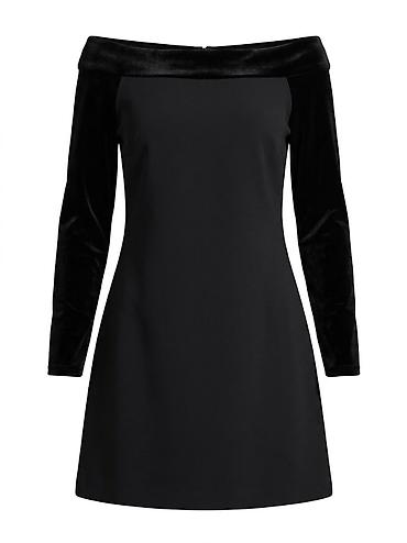 Qara rəngdə off-shoulder (açıq çiyin) mini don - Klassik qara rəng lalafo.az -da Qara rəngdə off-shoulder (açıq çiyin) mini don - Klassik qara rəng
