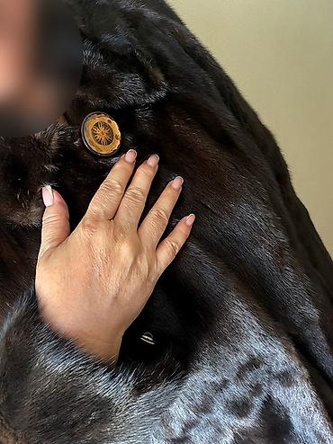 дешевые шубы: Шуба, Норка, Длинная модель, С капюшоном, L — 2