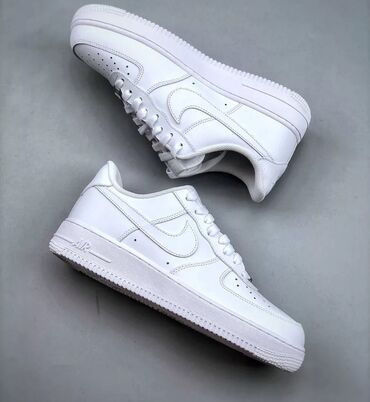 nike air force 1 black: Мужские кроссовки, 44, Nike, Новый, цвет - Белый, Бесплатная доставка