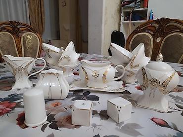 bıcaq desti: Çay dəsti, rəng - Ağ, Farfor — 9