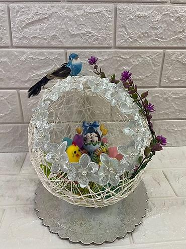 Praznična dekoracija: Uskršnje dekorativne aranžmane – ručni rad - Unikatne sferične — 2