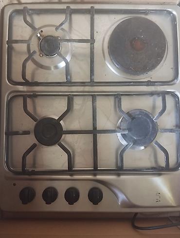ucuz sobalar: Qaz-elektrik kombinə edilmiş soba paneli - 60 sm-lik paslanmayan — 2