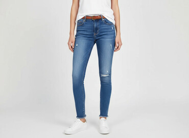 brązowe jeansy stradivarius: Stradivarius, Jeansy damskie, rozmiar 2XS