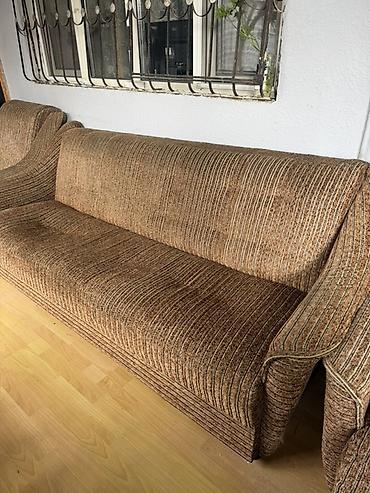 divan sultan: Məhsul: divan - Rəng və material: Qəhvəyi tonlarda, xətli naxışlı — 2