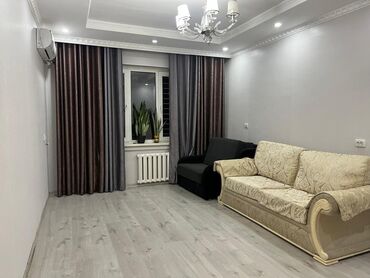 бишкек малосемейка: 2 бөлмө, 56 кв. м, 105-серия, 4 кабат, Дизайнердик ремонт