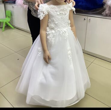 ленты на выпускной бишкек в Кыргызстан | Платья: Детское платье, цвет - Белый
