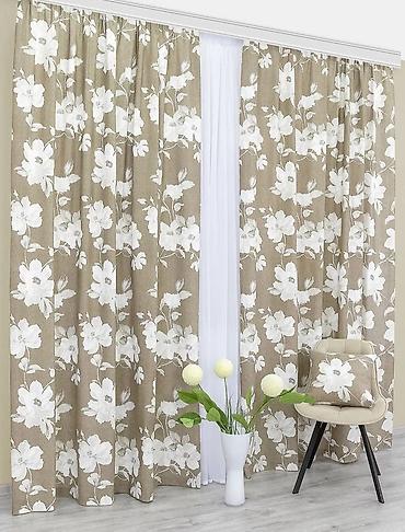 Шторы и занавески: ШТОРЫ .Портьеры из плотной ткани с универсальной шторной лентой - — 13