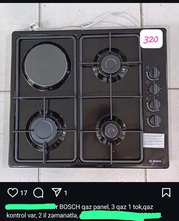 qaz piltesi gence: Plitə Bosch, Qarışıq, Stolüstü, 4 gözlü, Yeni