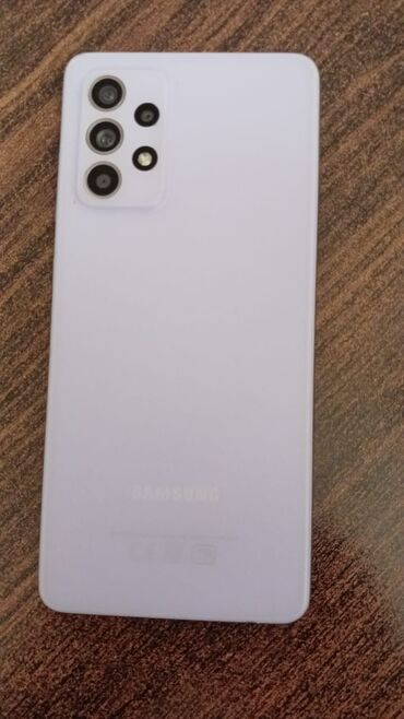 Samsung: Samsung Galaxy A52, 128 GB, rəng - Bənövşəyi, Barmaq izi, İki sim kartlı, Face ID