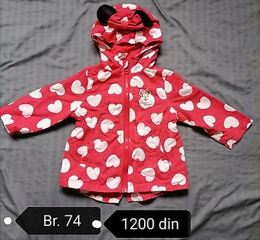 ps lanene pantalone: Komplet jakni/prsluka za devojčicu – veličina br. 74 - Crvena lagana — 1