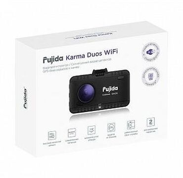 Магнитолы: Видеорегистратор Fujida Karma Duos WiFi 1Ch Комбо-устройство Fujida