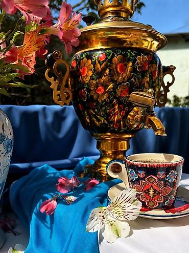 qədimi caydan: Çay dəsti, rəng - Mavi, Keramika, 1 nəfərlik, Azərbaycan — 2