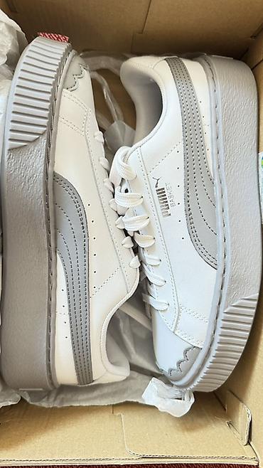 bask: Кроссовки, 37, Puma, Новый, цвет - Белый — 1