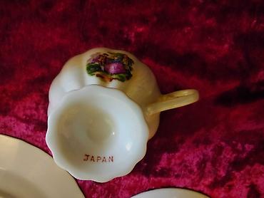 saat şəkilləri: Çay dəsti, rəng - Yaşıl, Farfor, Geisha, 6 nəfərlik, Yaponiya — 3