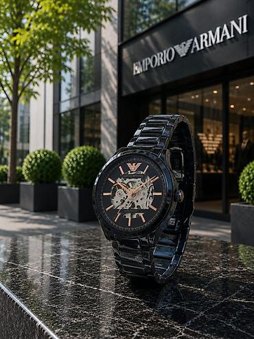 ag saat: Yeni, Qol saatı, Emporio Armani, rəng - Qara — 4