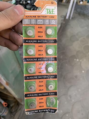 Алкалиновые батарейки T&E AG5 (393A, 48LR) — 1.55V Описание: -