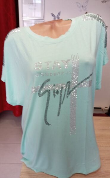 strukirane majice: Ženske majice pamuk elastin vel. M. L. Xl. 2xl. 3xl cena 1099din 💋