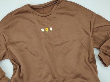 brązowa bluzki damskie: Sweatshirt, Shein, 4XL (EU 48), condition - Fair