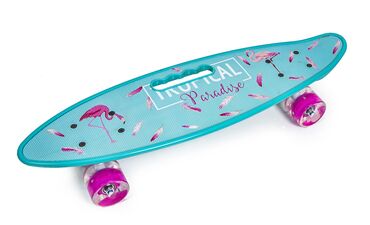 Пени борд с рисунком тропического настроения, скейтборд с ручкой со