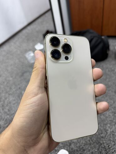 iphone en ucuz: IPhone 13 Pro, 128 GB, Qızılı, Zəmanət, Simsiz şarj, Face ID