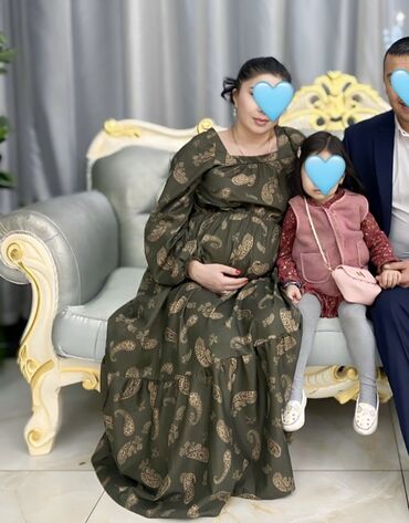 осеннее платье для беременных: Повседневное платье, Турция, Осень-весна, Длинная модель, M (EU 38), L (EU 40)
