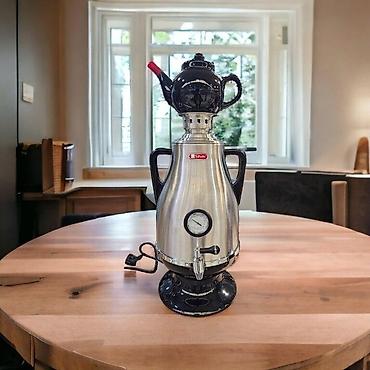 Samovarlar: Samovar "Silver" Elektrikli Samovar ELEKTRİK SEMAVER 4L paslanmayan — 2