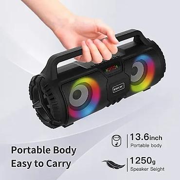 Портативная колонка BKK с подсветкой RGB - Компактный корпус с