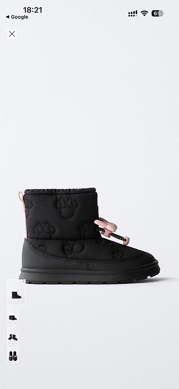 мини маус: Детские непромокаемые дутики/сапожки Zara x Minnie Mouse. Застёжка — 7