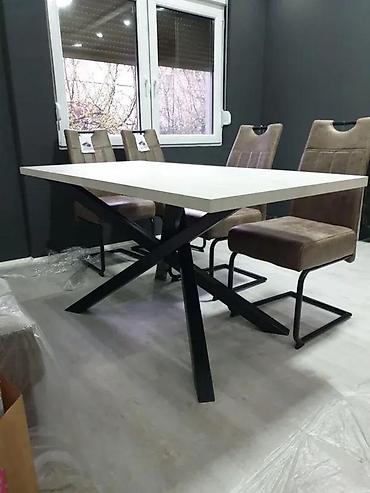 Stilski trpezarijski stolovi: TRPEZARIJSKI STO MODEL S2 IZRADA PO MERI | Kontakt telefon — 6