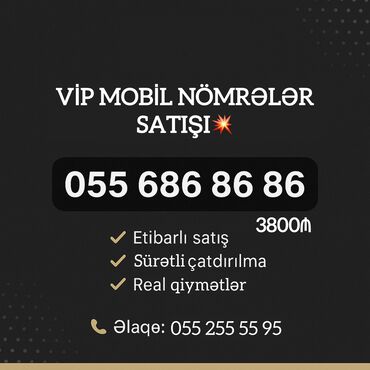 kreditle sim nomreler: Nömrə: ( 055 ) ( 6868686 ), Yeni
