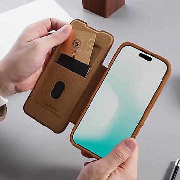 Maske i futrole za telefone: Futrola NILLKIN QIN Pro za iPhone 17 Pro (6.3) crna. Kataloški broj — 7