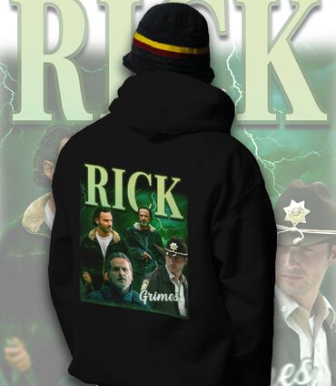 Svitşotlar: Rick Grimes Retro Hoodie Celebrities kolleksiyamızın yeni üzvü 📢 👕