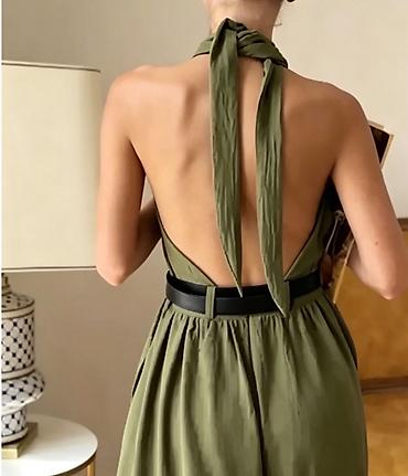 kaftan: Elegantna maxi haljina sa preklopljenim gornjim delom i otvorom na — 4