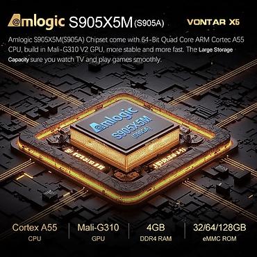 Aksesoari za TV i video: Android boks Vontar X5- S905X5M- 4/64GB DDR4- Android 14 Garancija na — 3