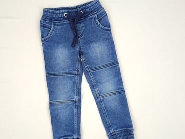 szerokie biale spodnie: Jeans, Lupilu, 3-4 years, 104, condition - Perfect