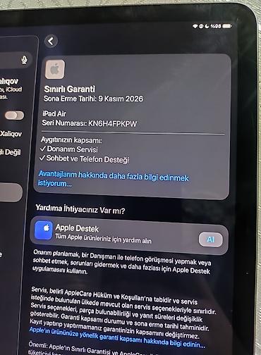 telefon iphone xs: Yeni Apple iPad Air 11 (2025), 11", 128 GB, Ödənişli çatdırılma, Ünvandan götürmə — 8