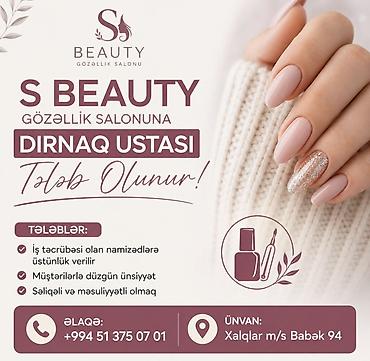 coban isi: Dırnaq ustası tələb olunur, Yerin icarəsi, 1 ildən az təcrübə — 1