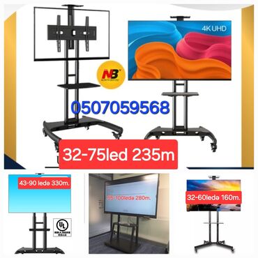 böyük televizor: 55-100 led Ağır və böyük ekran televizor və plazmalar üçün təkərli tv