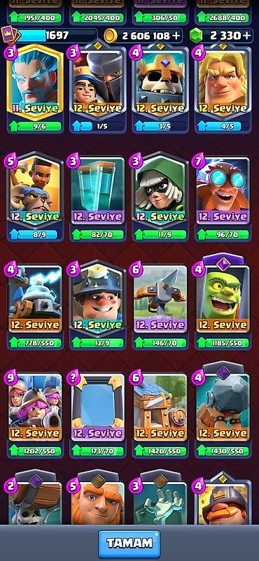 İncəsənət və kolleksiyalar: Clash royale hesabı. Hesabda 2 milyon altın və 2 min elmas var — 5