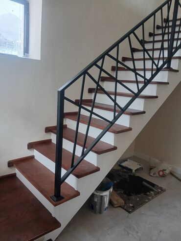 Бетонные лестницы: Бетонная лестница Для дома, Форма лестницы: Прямая, Стиль: Лофт — 22