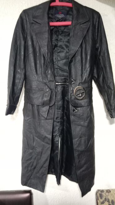 куртка кышкы: Кожаная куртка, Натуральная кожа, Удлиненная модель, Укороченная модель, M (EU 38)